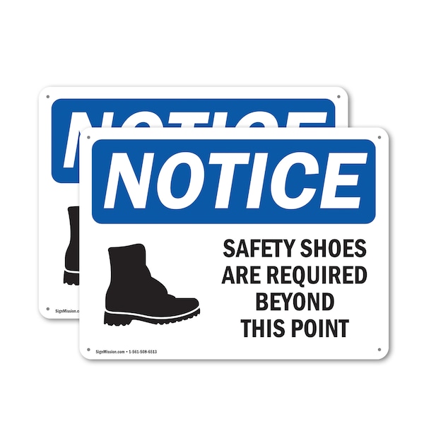 Signmission 7 in Height, 10 in Width, Plastic, Rectangle OS-2PACK-NS-P-710-L-18216 - main